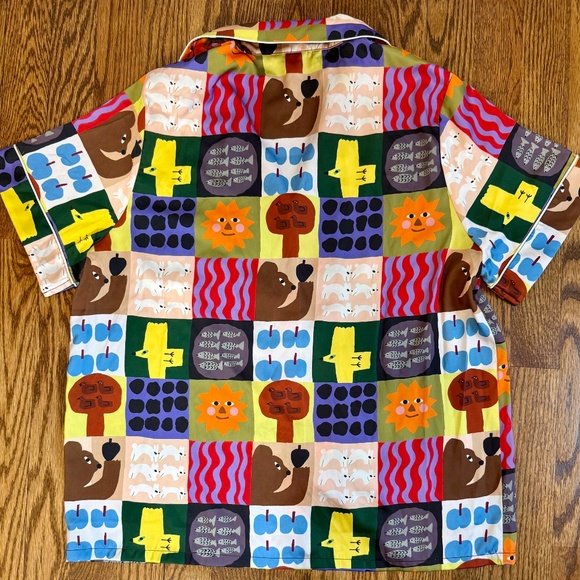 YiNi LuLu Womens Satin Shorts Pajamas Set NWT Size Small - Picture 5 of 9